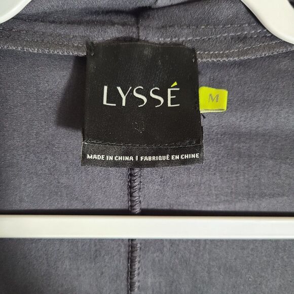 Lysse Women's Size Medium Vegan Suede Zip Moto Jacket Blue-Gray - Picture 6 of 8